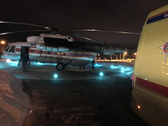 В СПбГПМУ вертолетом МЧС доставлен младенец из Петрозаводска