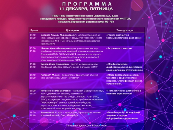 Конференция «Актуальные вопросы дерматоонкопатологии» 2