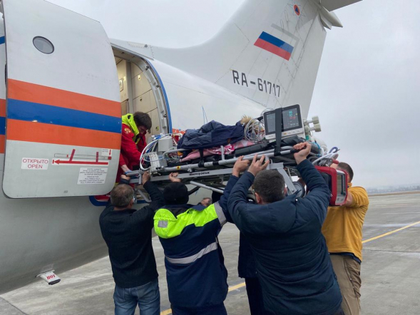 В Педиатрический университет бортом санавиации доставили четверых детей из Северо-Кавказского федерального округа 3