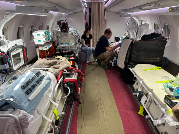 В Педиатрический университет бортом санавиации доставили четверых детей из Северо-Кавказского федерального округа 9